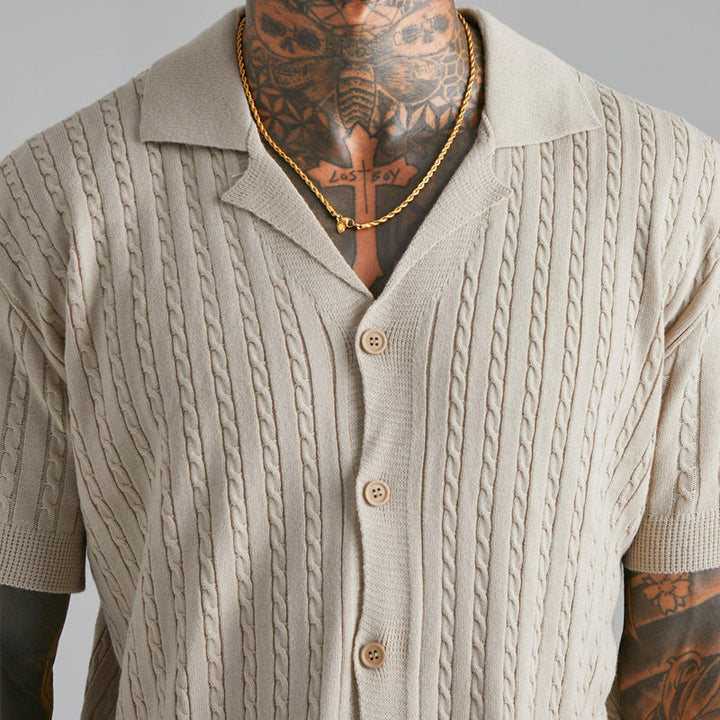 Gallagher - Jacquard Knit Polo Shirt