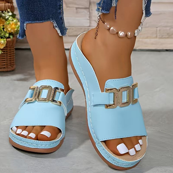 Joelle | Double Strap Slide Sandals