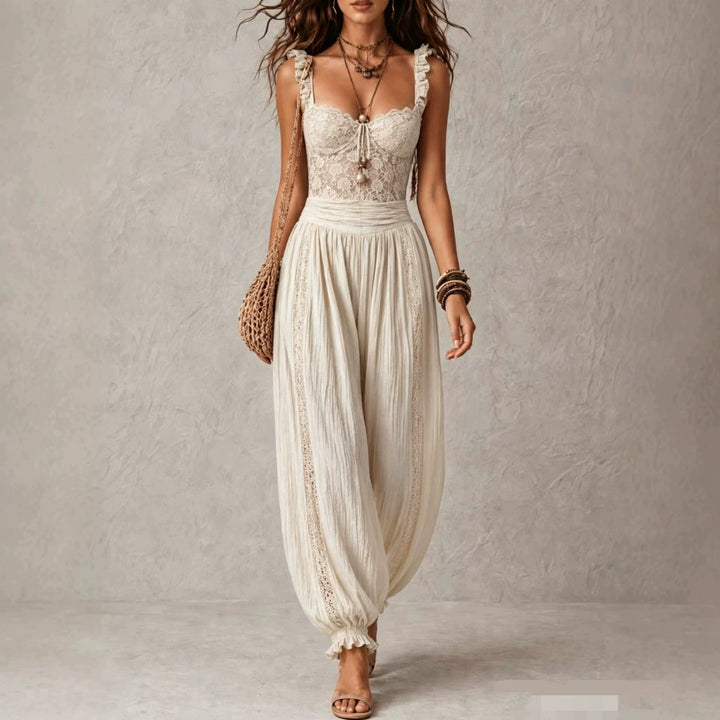 Selena | Lace Detail Harem Jumpsuit