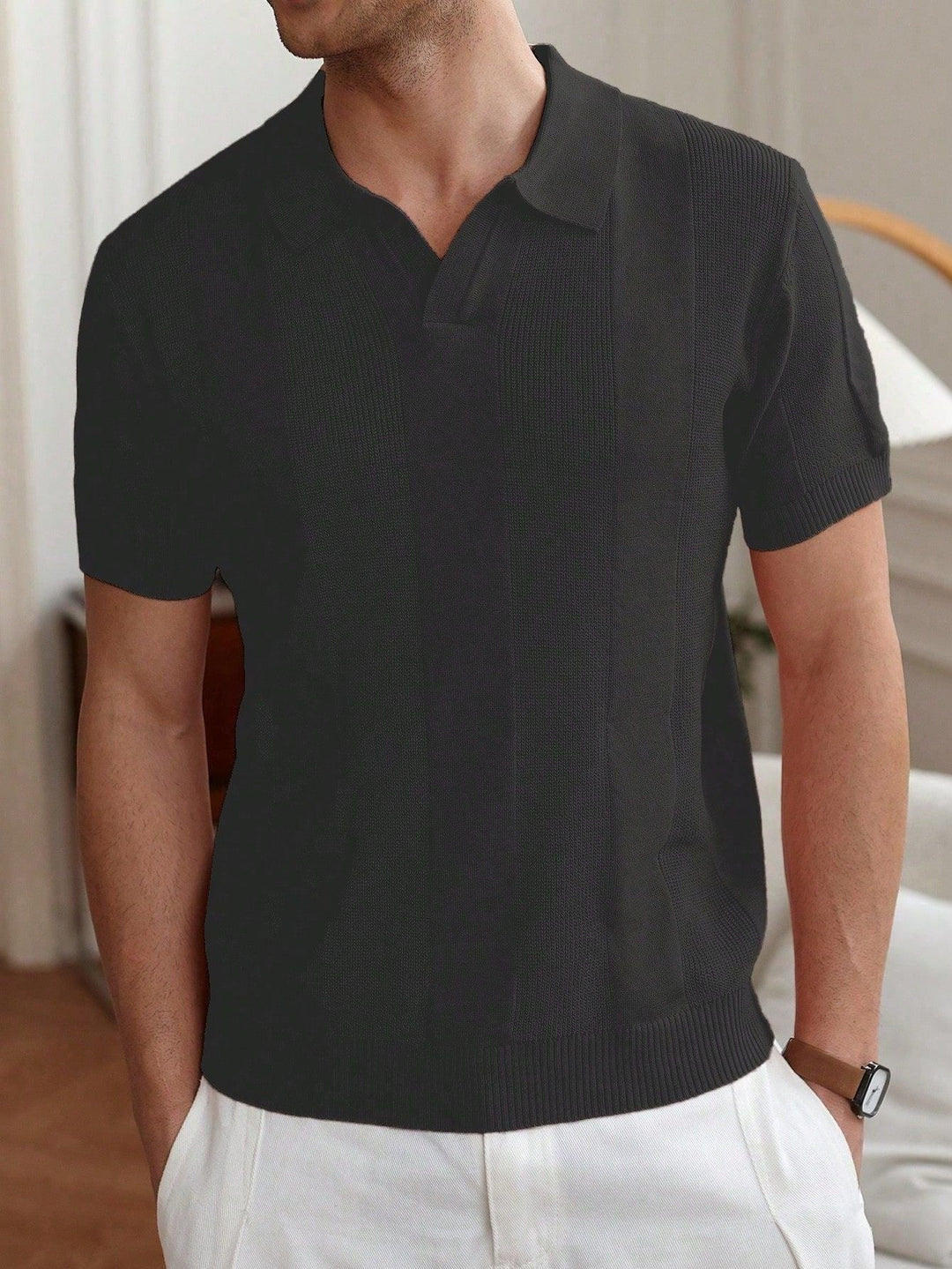 Zyne - Breathable Knit Polo Tee