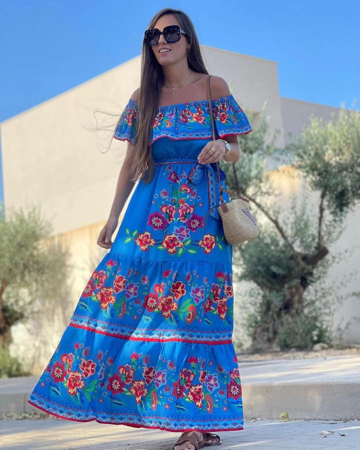Jean | Off-Shoulder Floral Maxi Dress