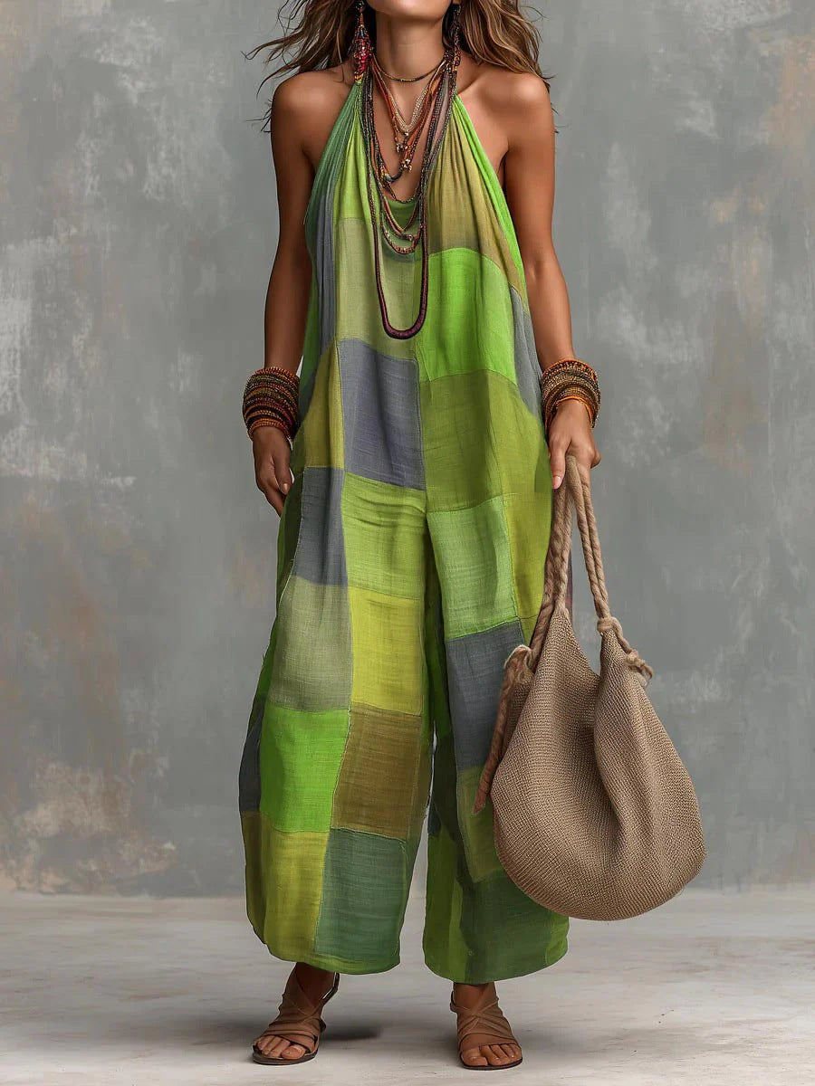 Madeleine | Bohemian Patchwork Wide-Leg Jumpsuit