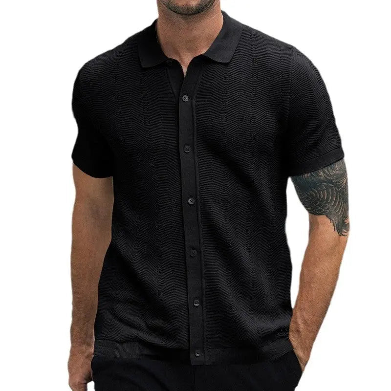 Jaxon - Premium Button-Up Knit Polo