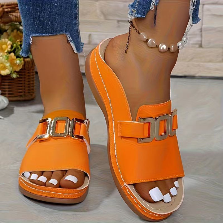Joelle | Double Strap Slide Sandals