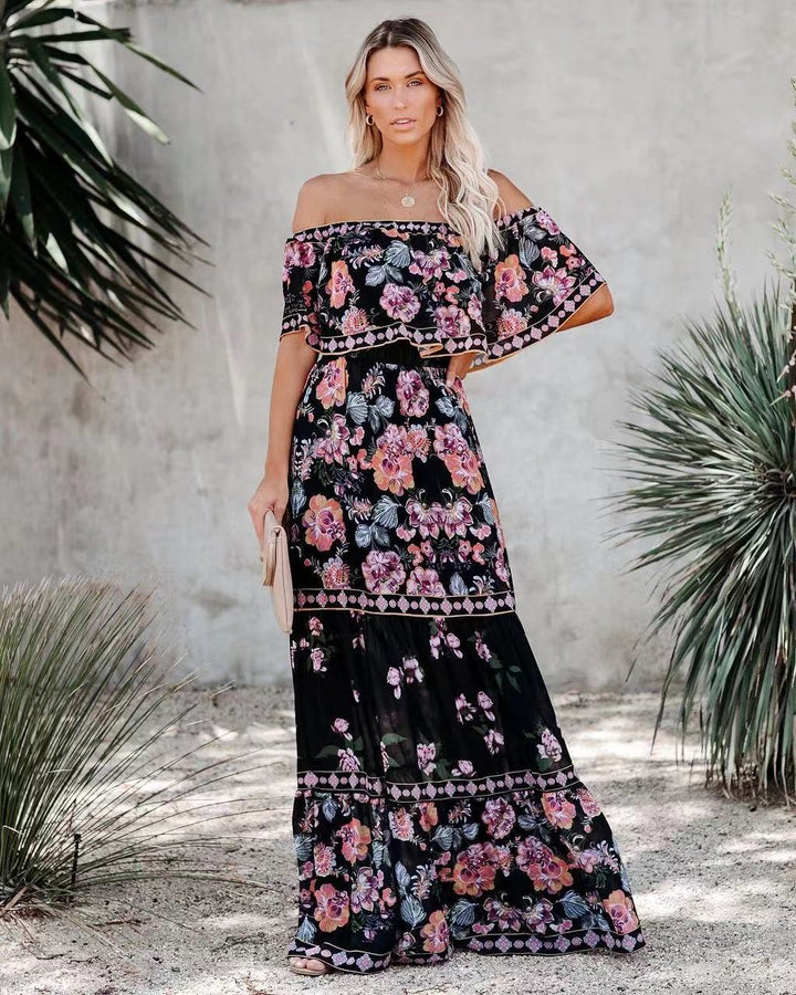 Jean | Off-Shoulder Floral Maxi Dress