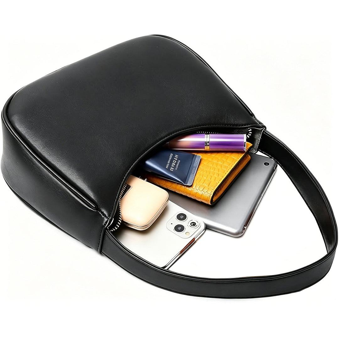 Coral | Curved Zip-Top Shoulder Bag