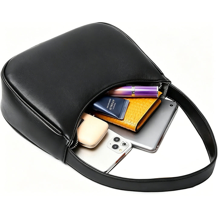 Coral | Curved Zip-Top Shoulder Bag