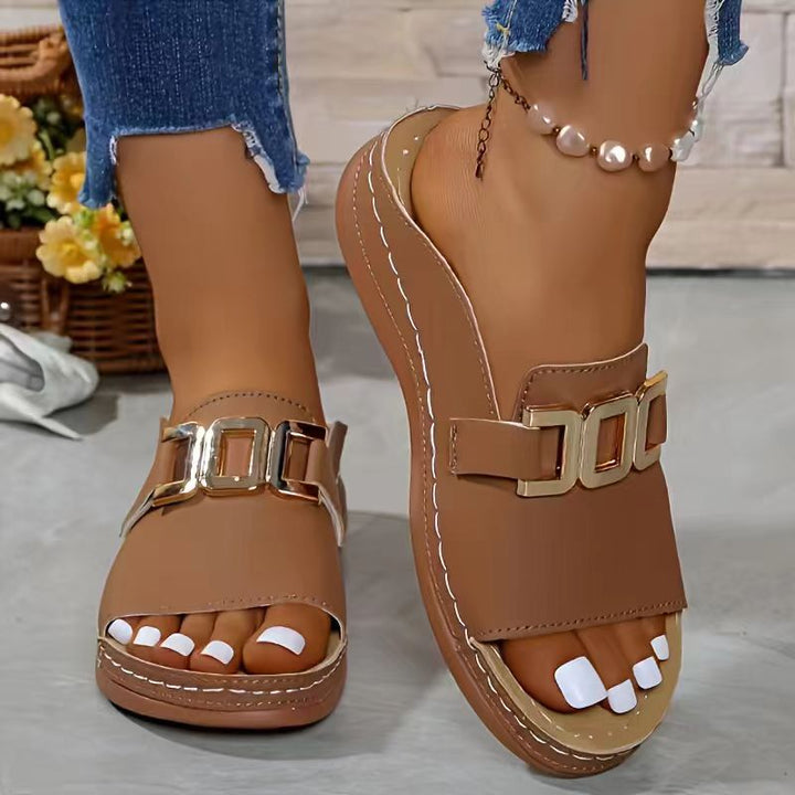 Joelle | Double Strap Slide Sandals