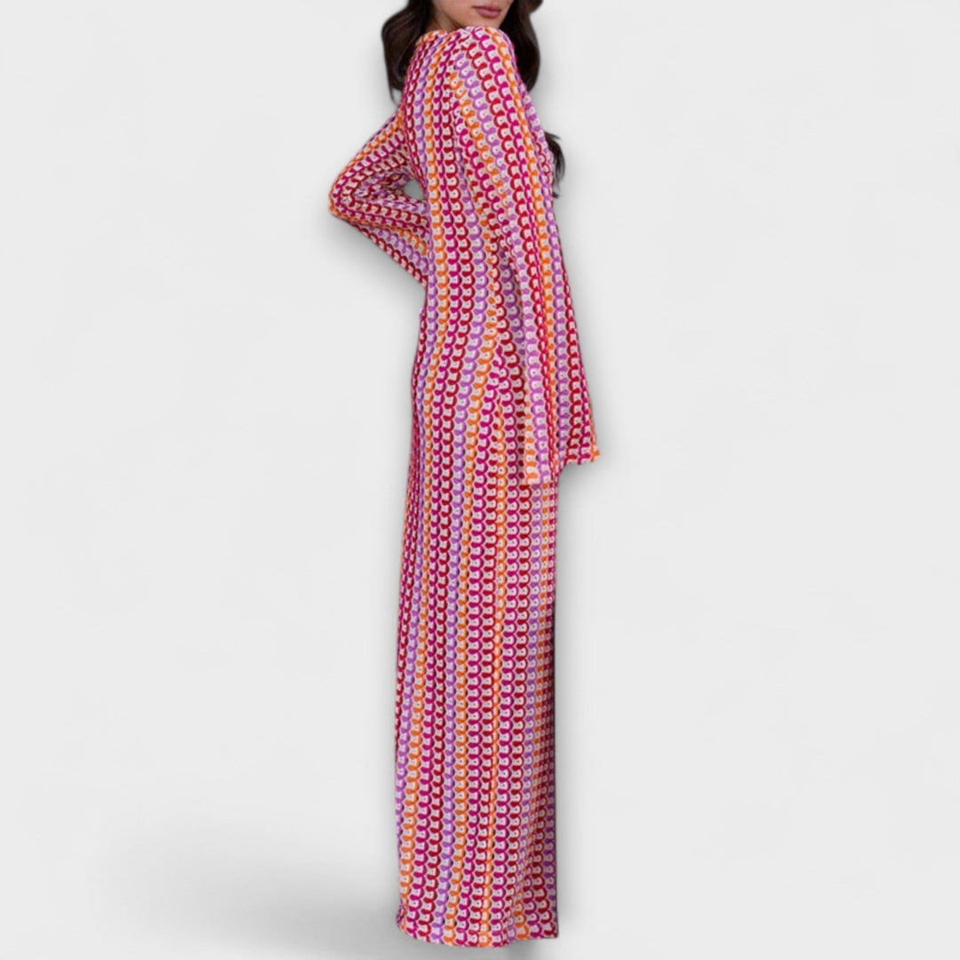 Elina V-Neck Maxi Dress for Summer Getaways