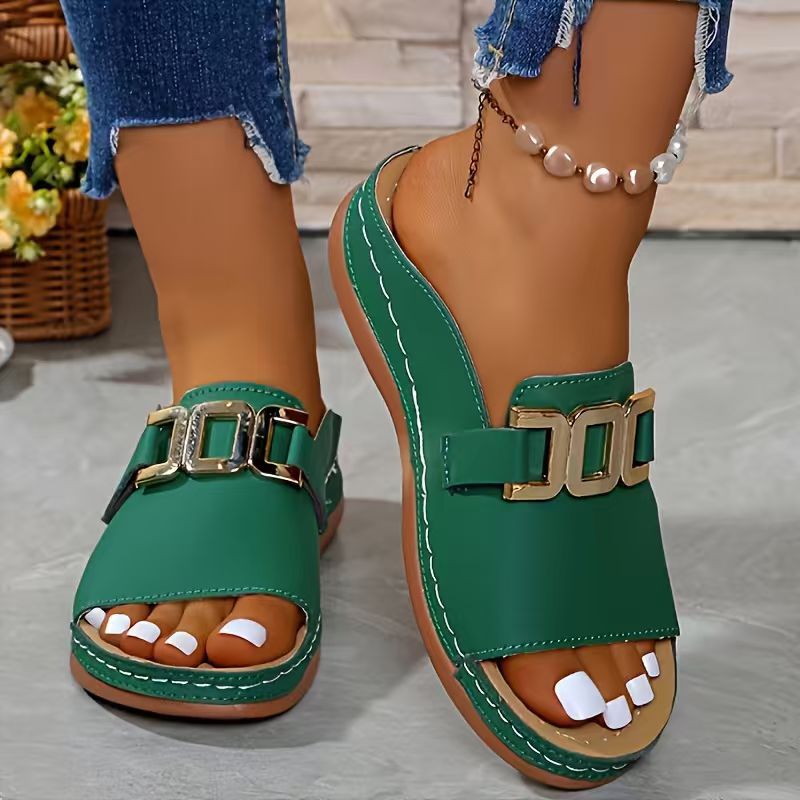Joelle | Double Strap Slide Sandals
