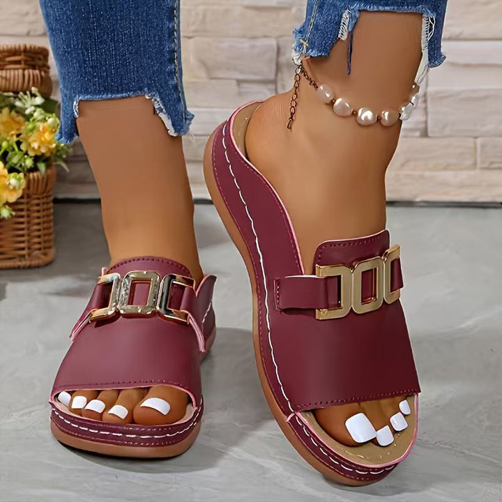 Joelle | Double Strap Slide Sandals