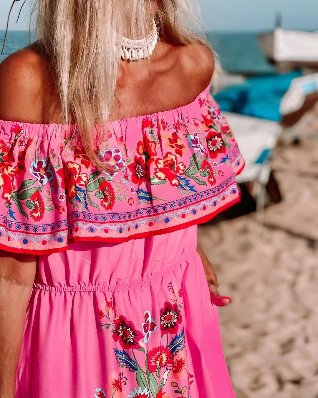 Jean | Off-Shoulder Floral Maxi Dress
