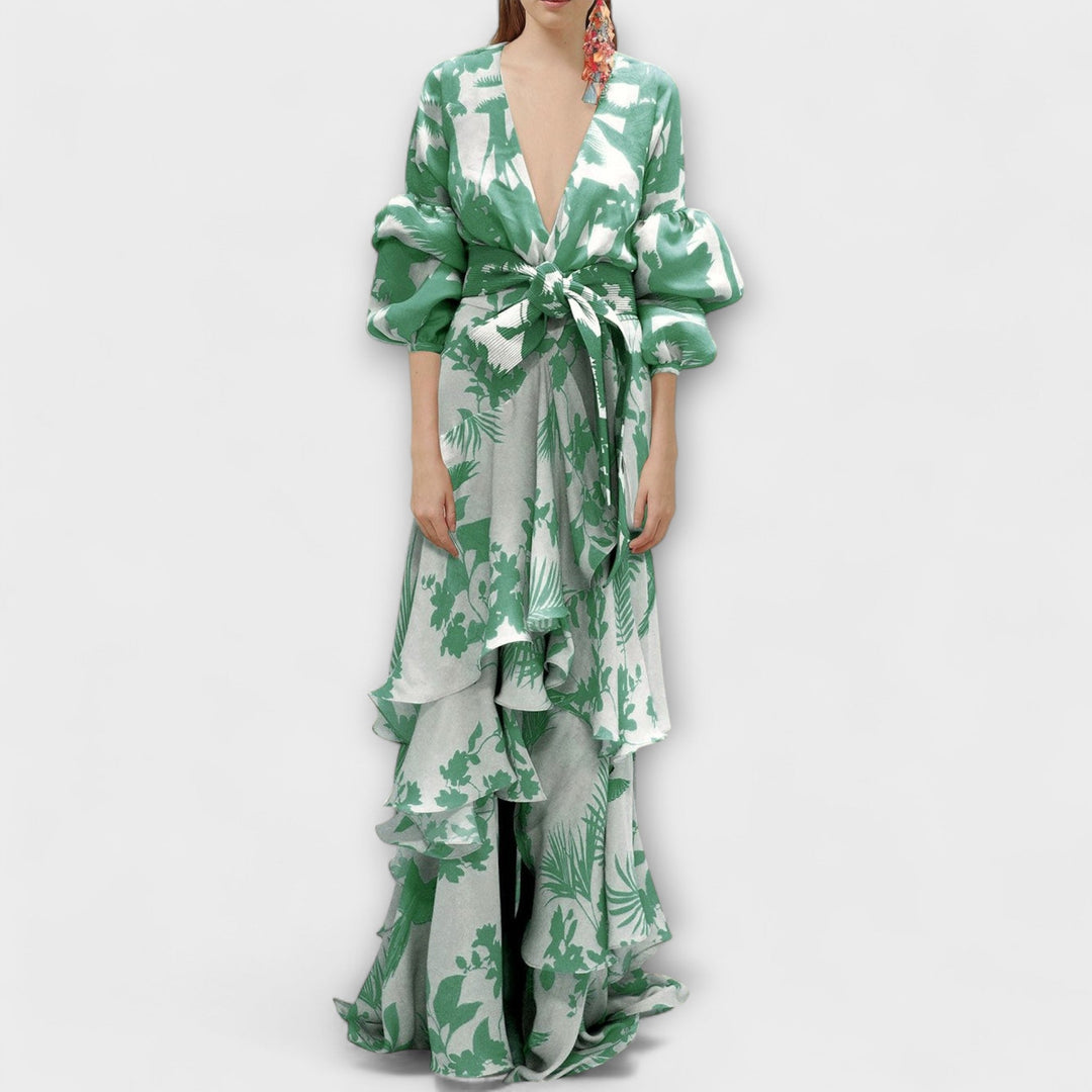 Marie - Flowy Chiffon Dress for Festive Occasions