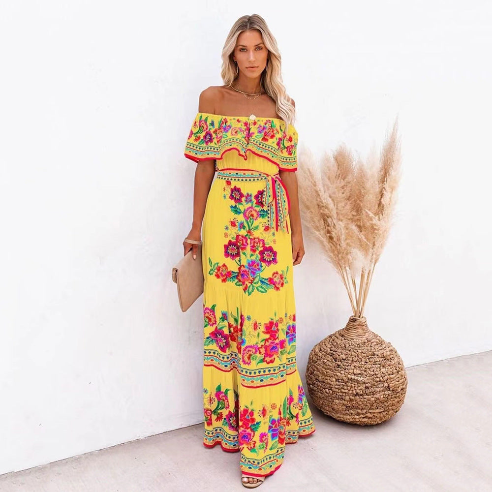 Jean | Off-Shoulder Floral Maxi Dress