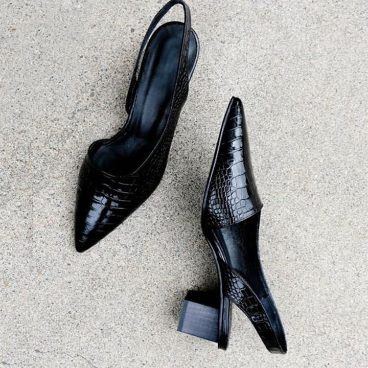 Maddy | Pointed Slingback Block Heels