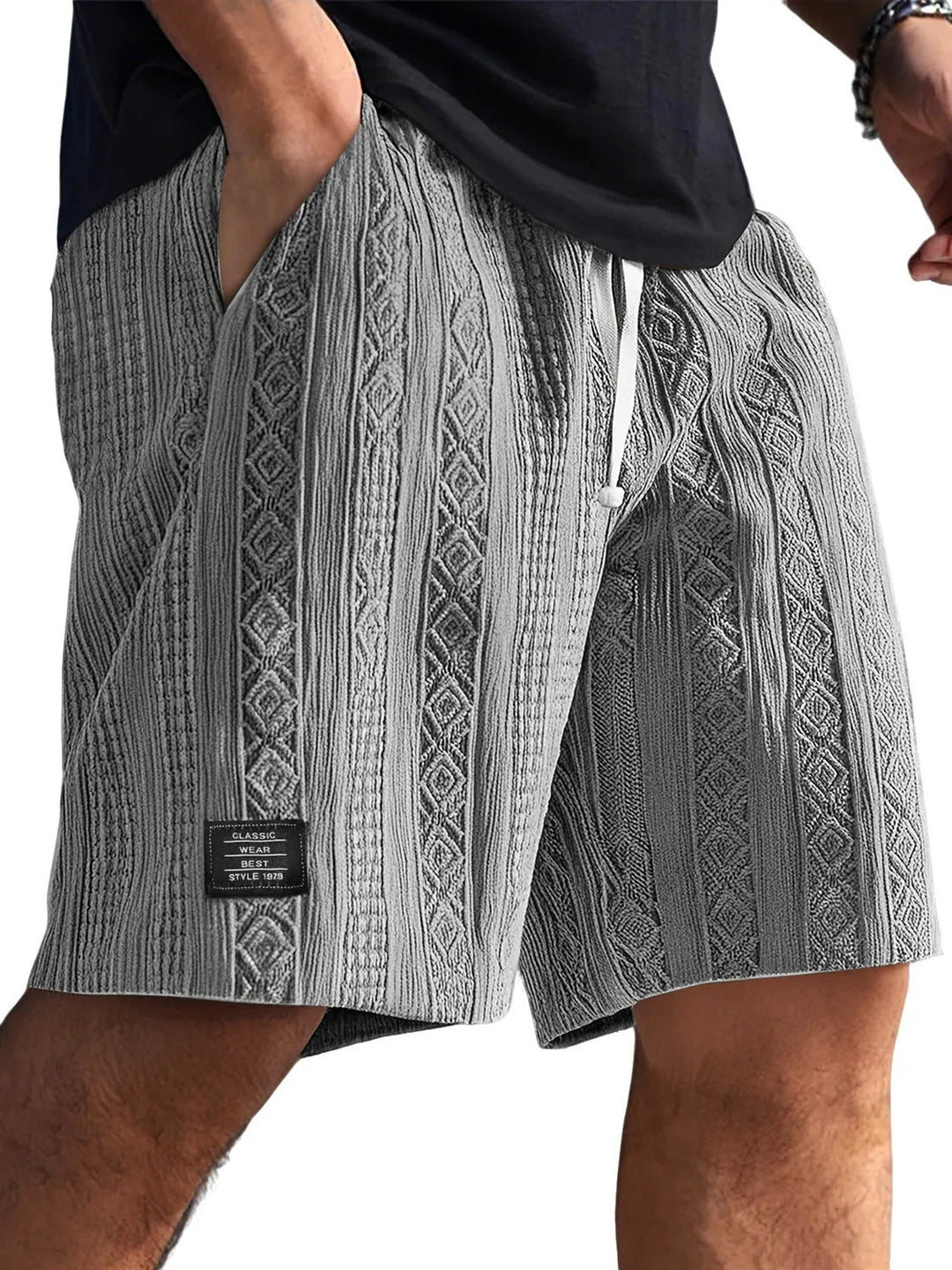 Brock - Diamond Knit Lounge Shorts | By Julian & Claire Toronto