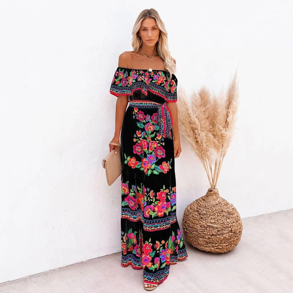 Jean | Off-Shoulder Floral Maxi Dress
