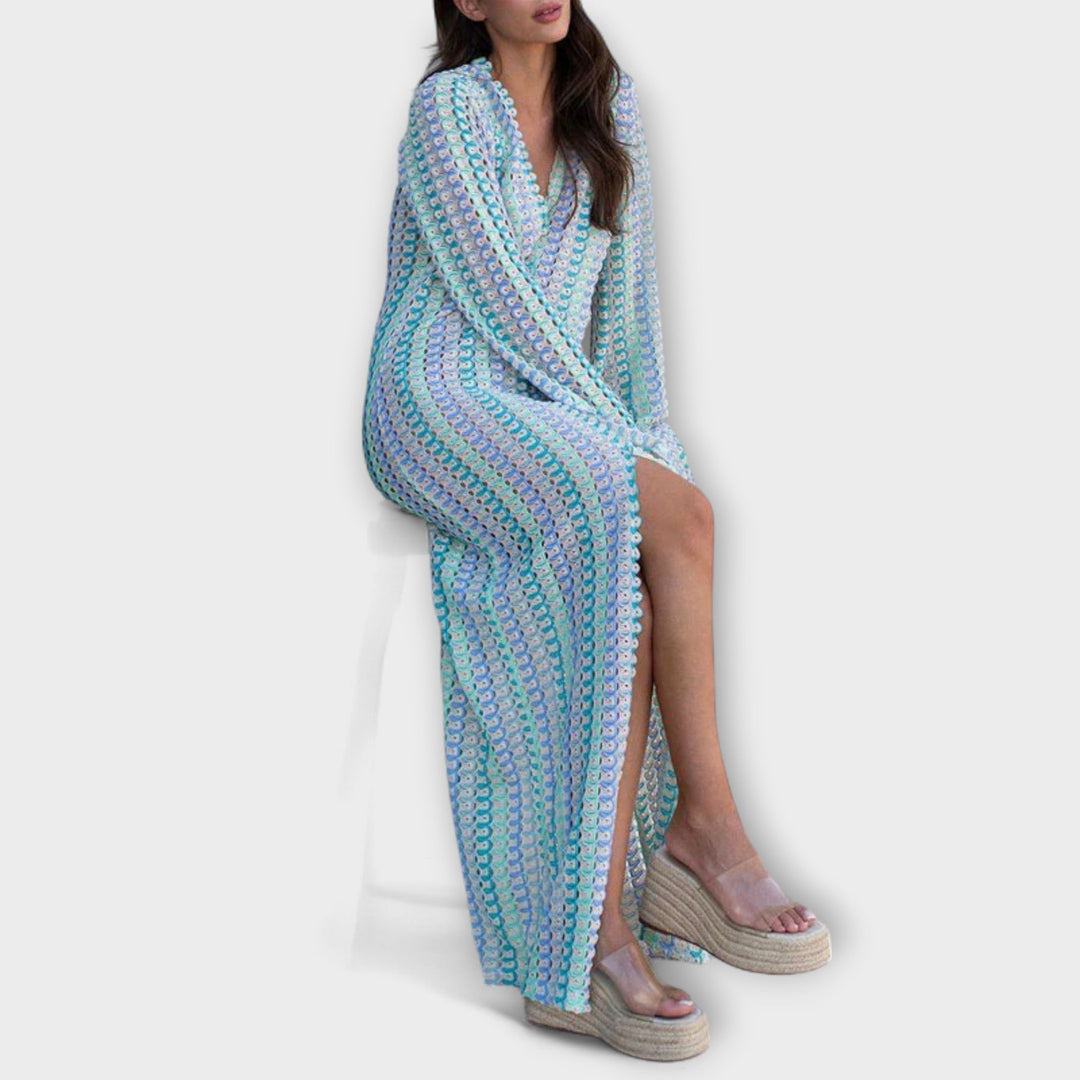 Elina V-Neck Maxi Dress for Summer Getaways