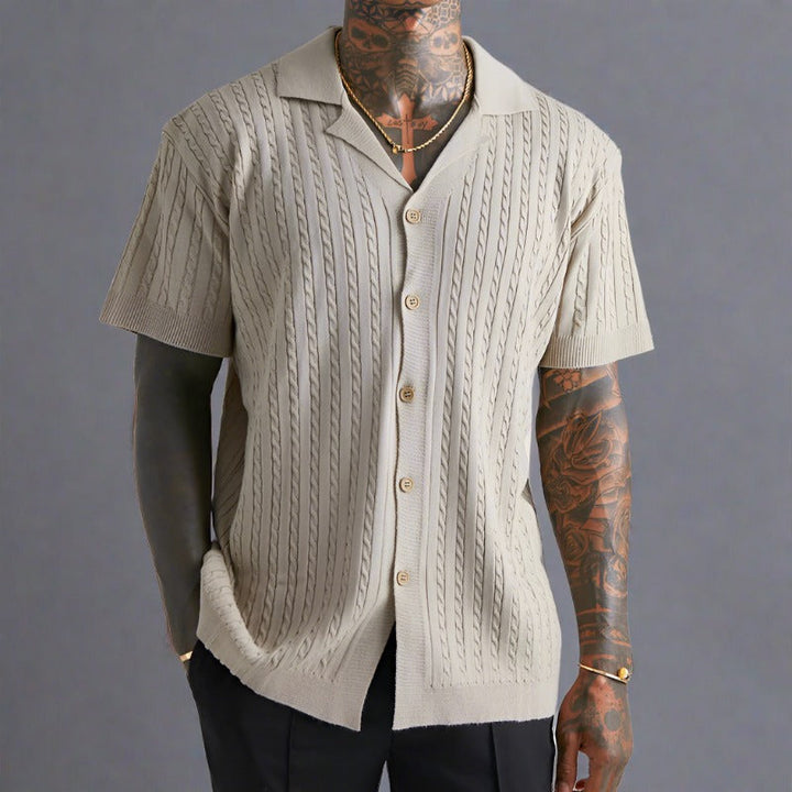 Gallagher - Jacquard Knit Polo Shirt