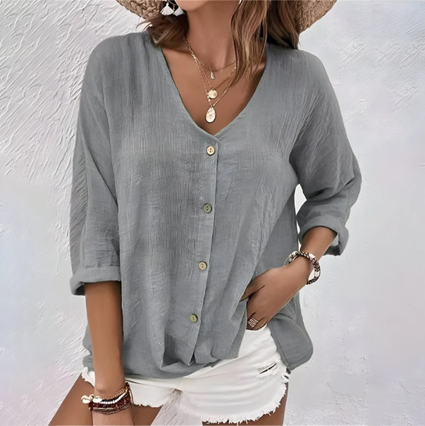 Isabella | Relaxed Button-Front Blouse