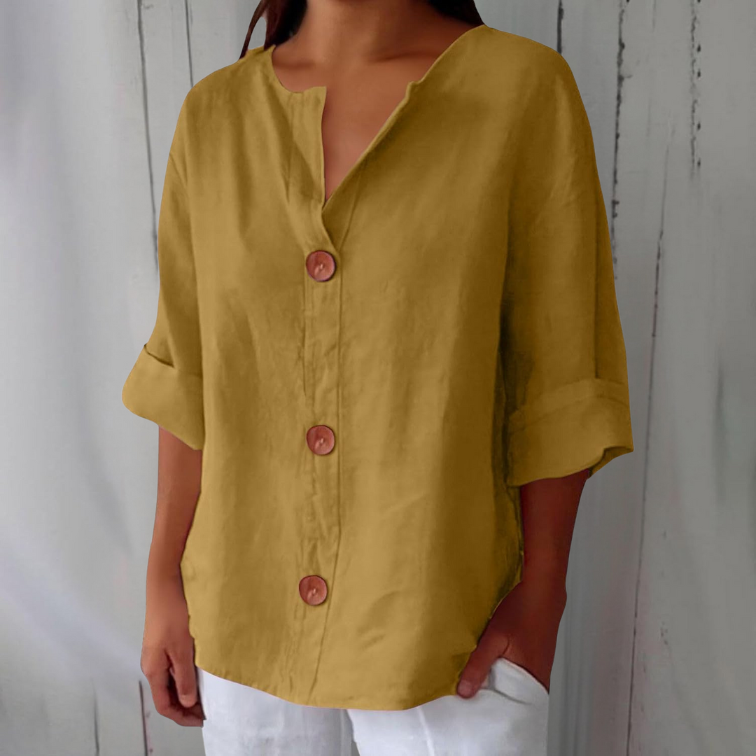 Jessica | Relaxed Button Front Blouse