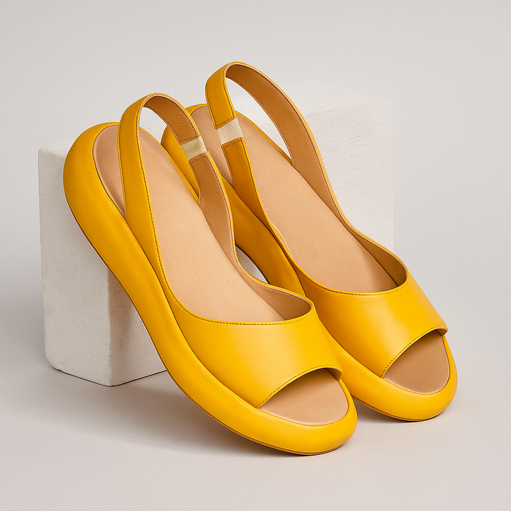 Olga | Open-Toe Slingback Wedge Sandals