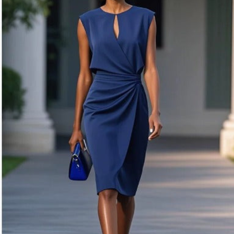 Rive | Ruched Midi Dress