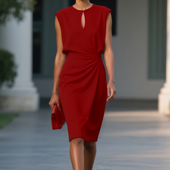 Rive | Ruched Midi Dress
