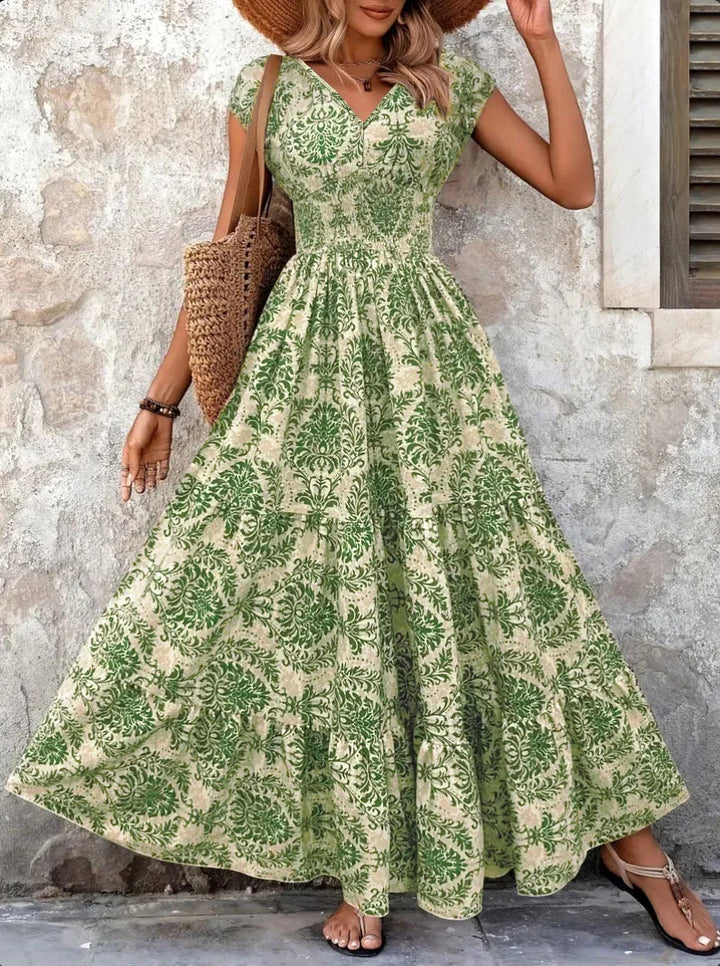 Aurora | Baroque Print Maxi Dress