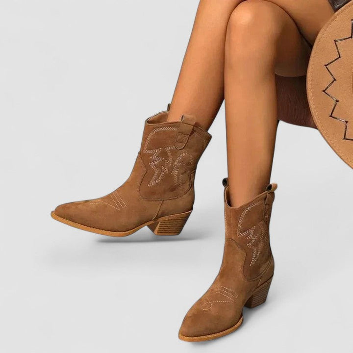 Odette | Western Ankle Boots