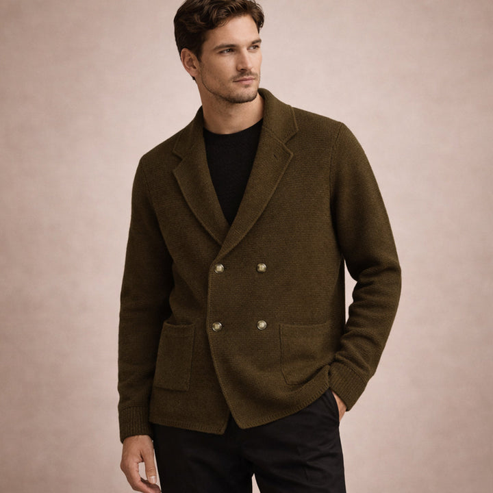 The Pisa Men’s Smart Casual Double Breasted Knit Cardigan