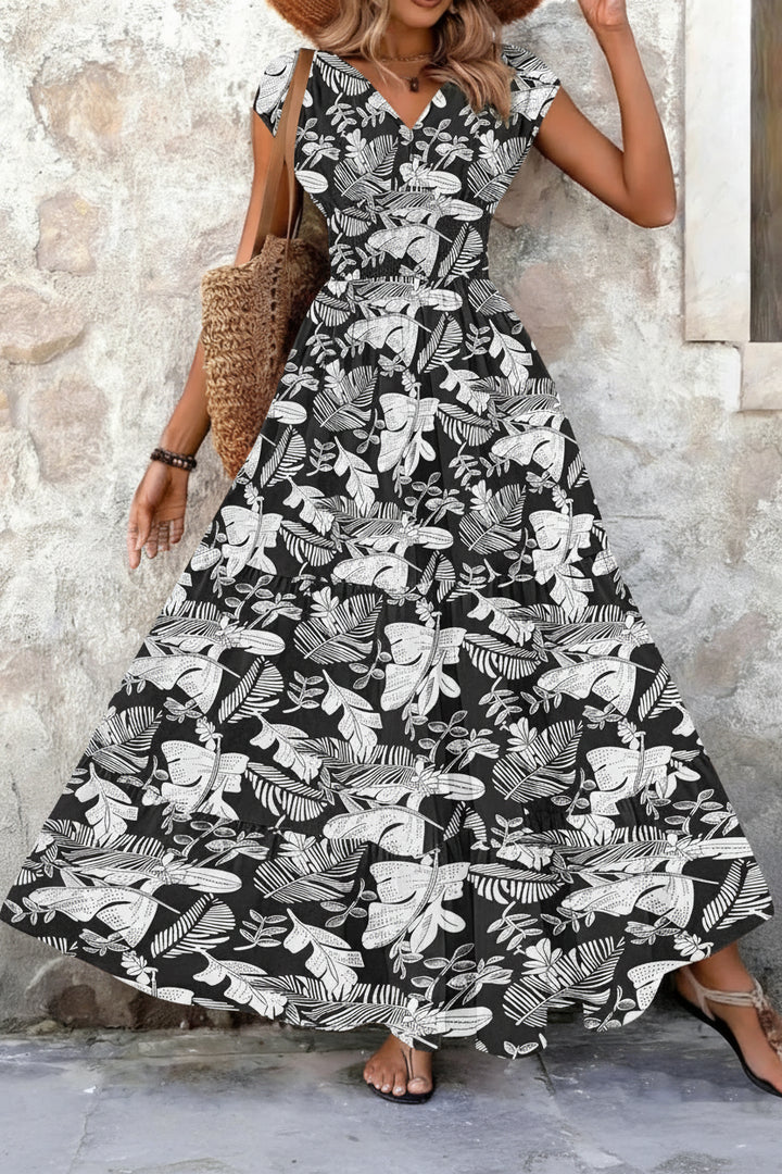 Aurora | Baroque Print Maxi Dress