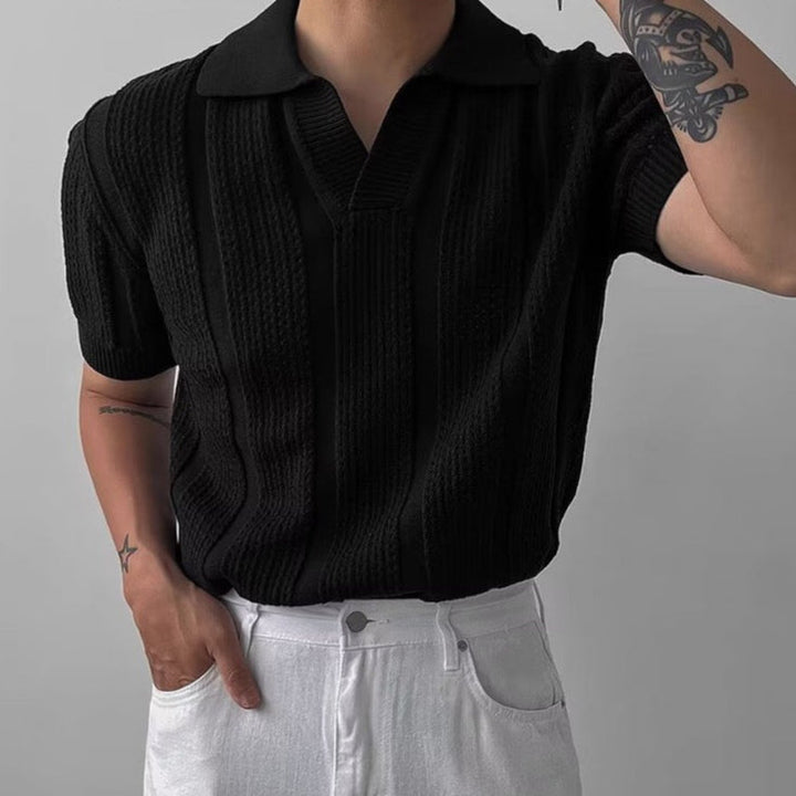 Roger - Classic Knitted Polo Shirt