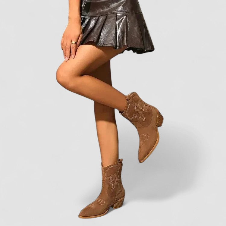 Odette | Western Ankle Boots