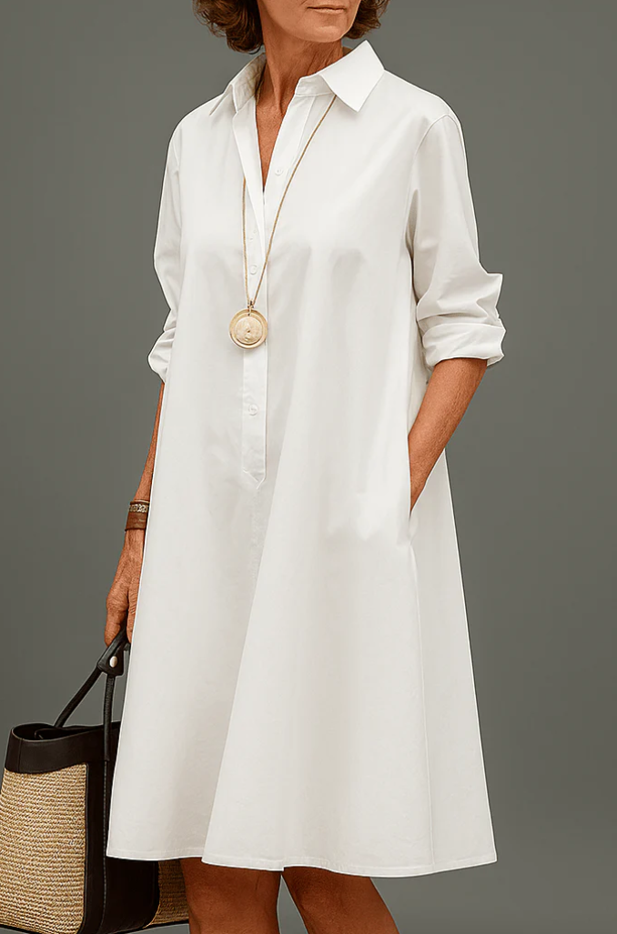 Marisse | Colorblock Button Front Midi Dress