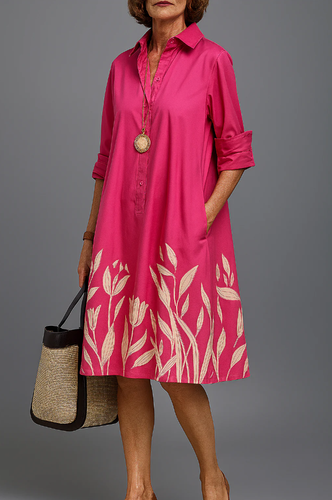Marisse | Colorblock Button Front Midi Dress