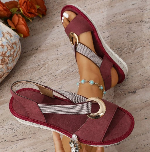 Sia | Buckled Comfort Slide Sandals