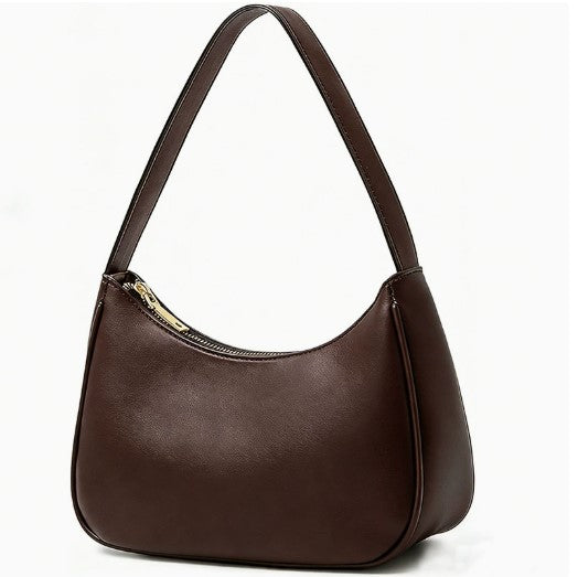 Coral | Curved Zip-Top Shoulder Bag