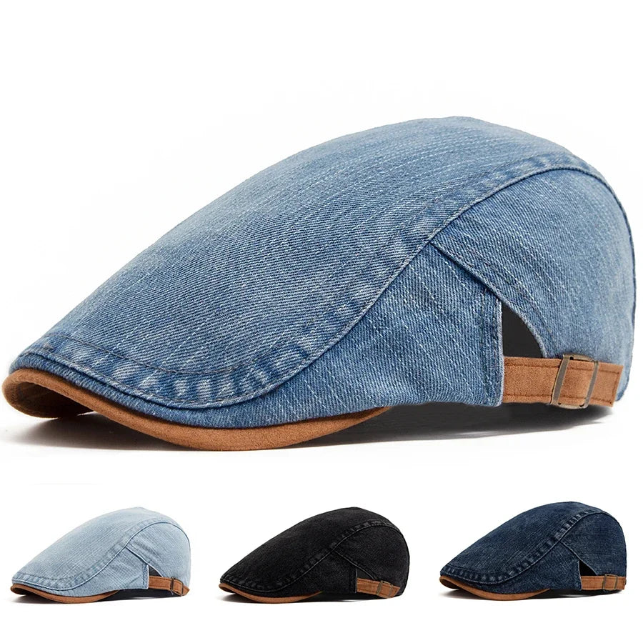 Douglas - Classic Denim Flat Cap