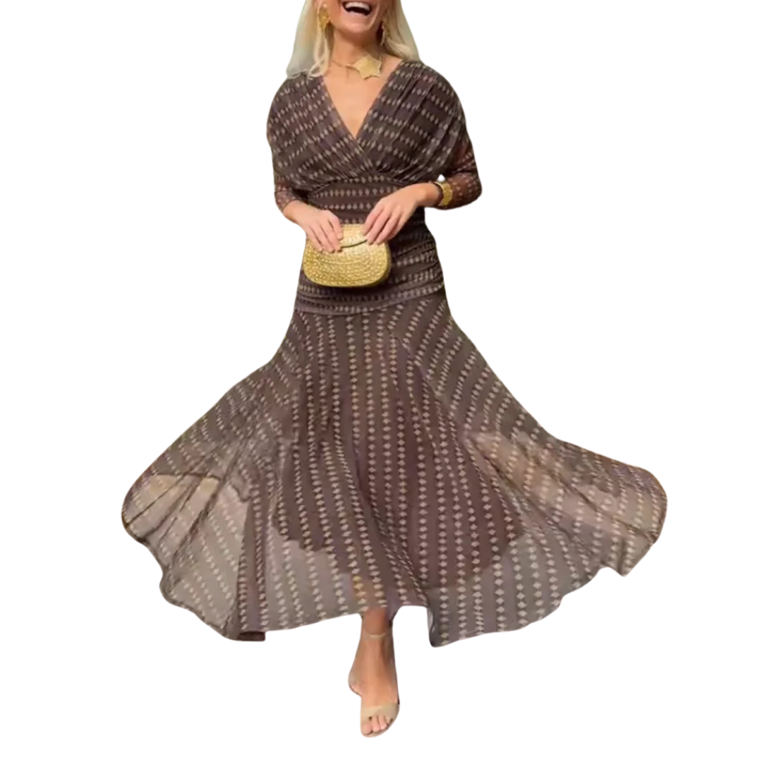 Lydia | Off-Shoulder Flowing Maxi Dress