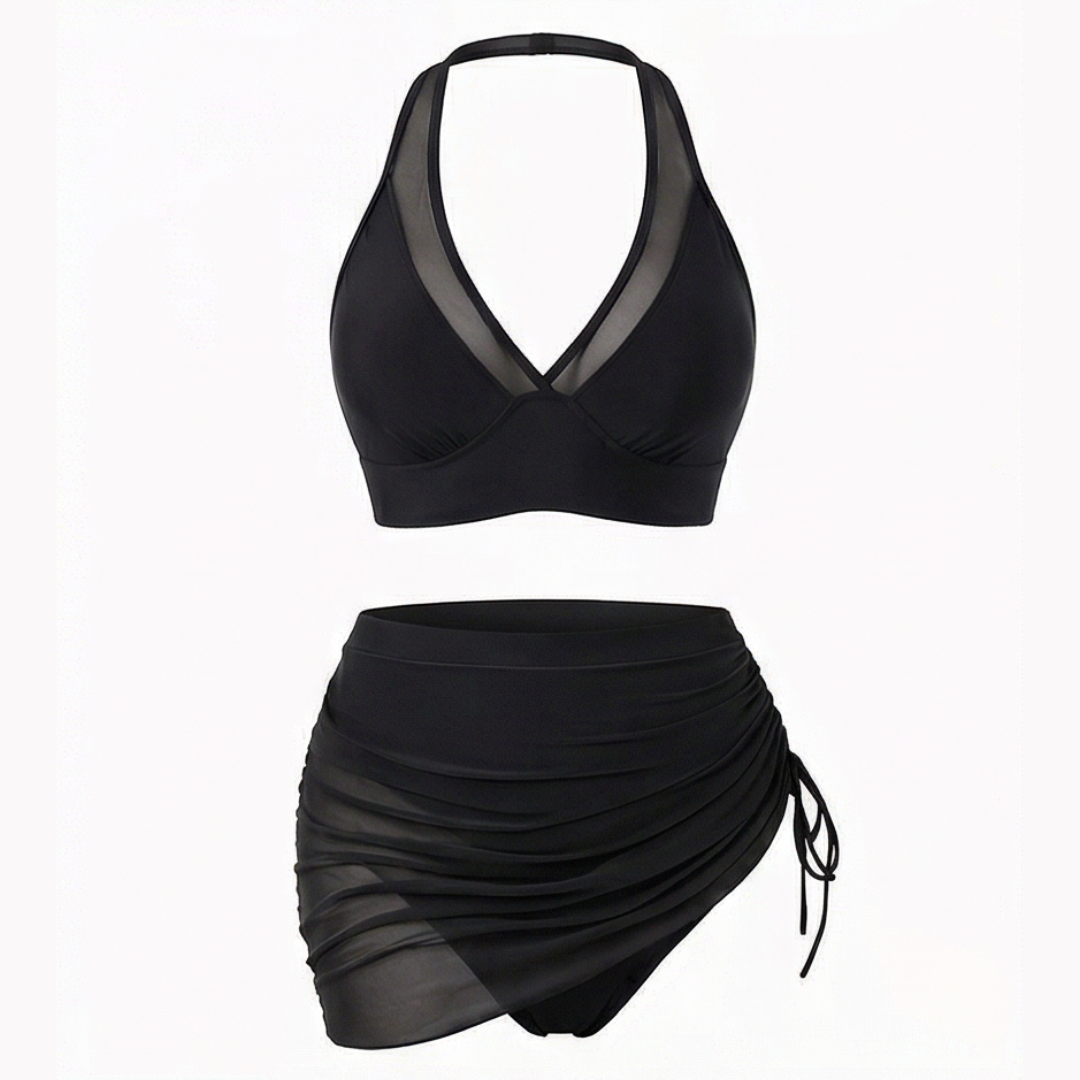 Marella | High-Waist Bikini & Skirt Set