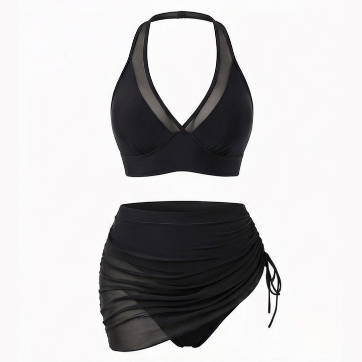 Marella | High-Waist Bikini & Skirt Set