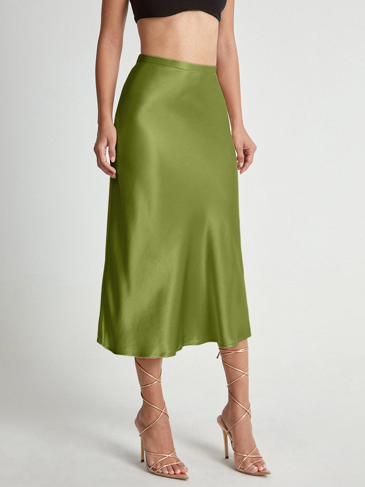 Chic High Waist Midi Skirt for Summer Wear