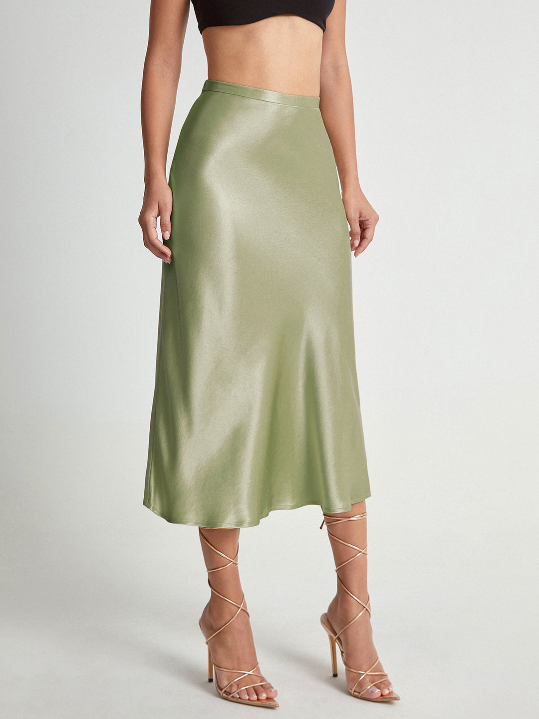 Chic High Waist Midi Skirt for Summer Wear
