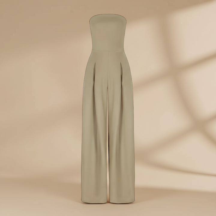 Chic Strapless Wide-Leg Jumpsuit for Stylish Events