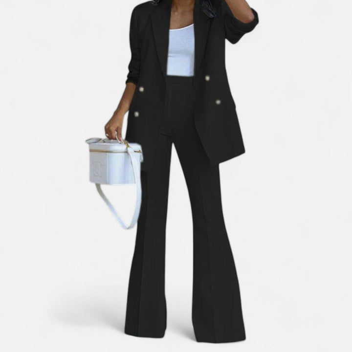 Chic Women's Blazer and Trouser Set for Formal Events