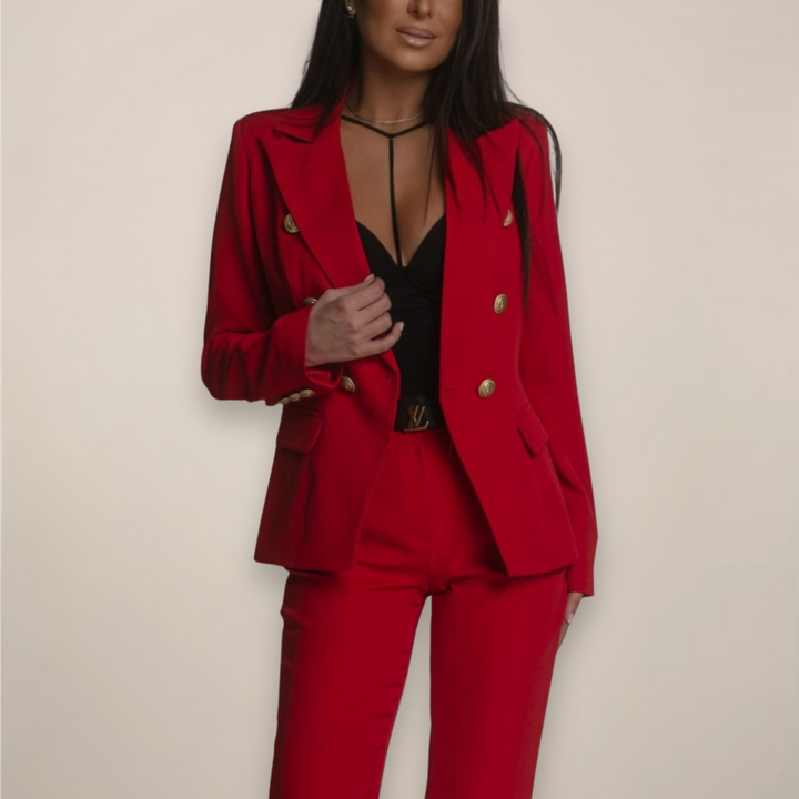 Chic Women's Two-Piece Blazer Suit for Work & Events