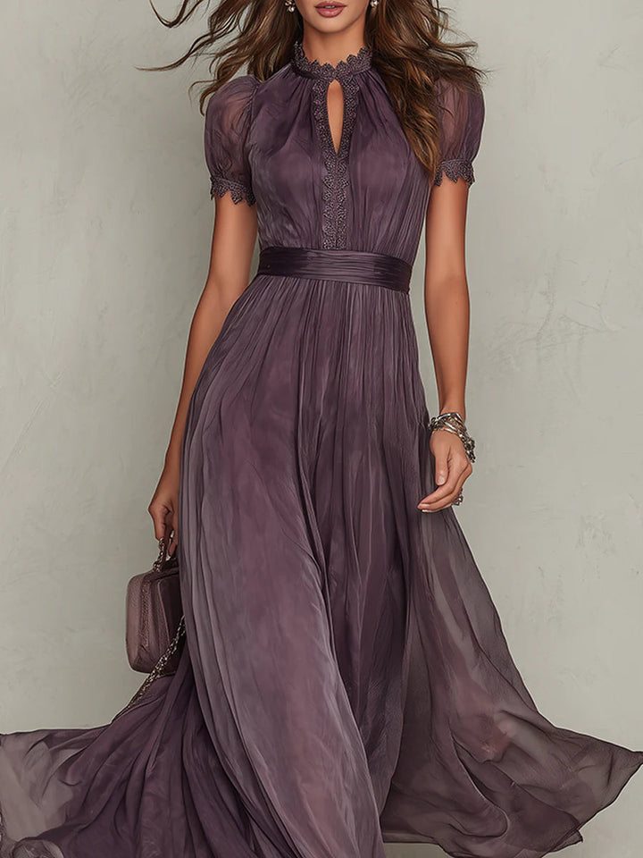 Lucia | Flowing Keyhole Maxi Dress