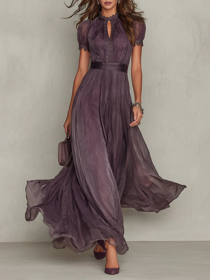Lucia | Flowing Keyhole Maxi Dress