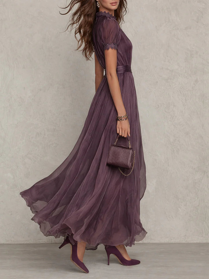 Lucia | Flowing Keyhole Maxi Dress